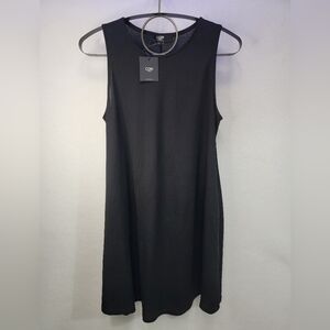 Coin 1804 Los Angeles Womens Black Sleeveless Mini Swing Dress Womens Size Large